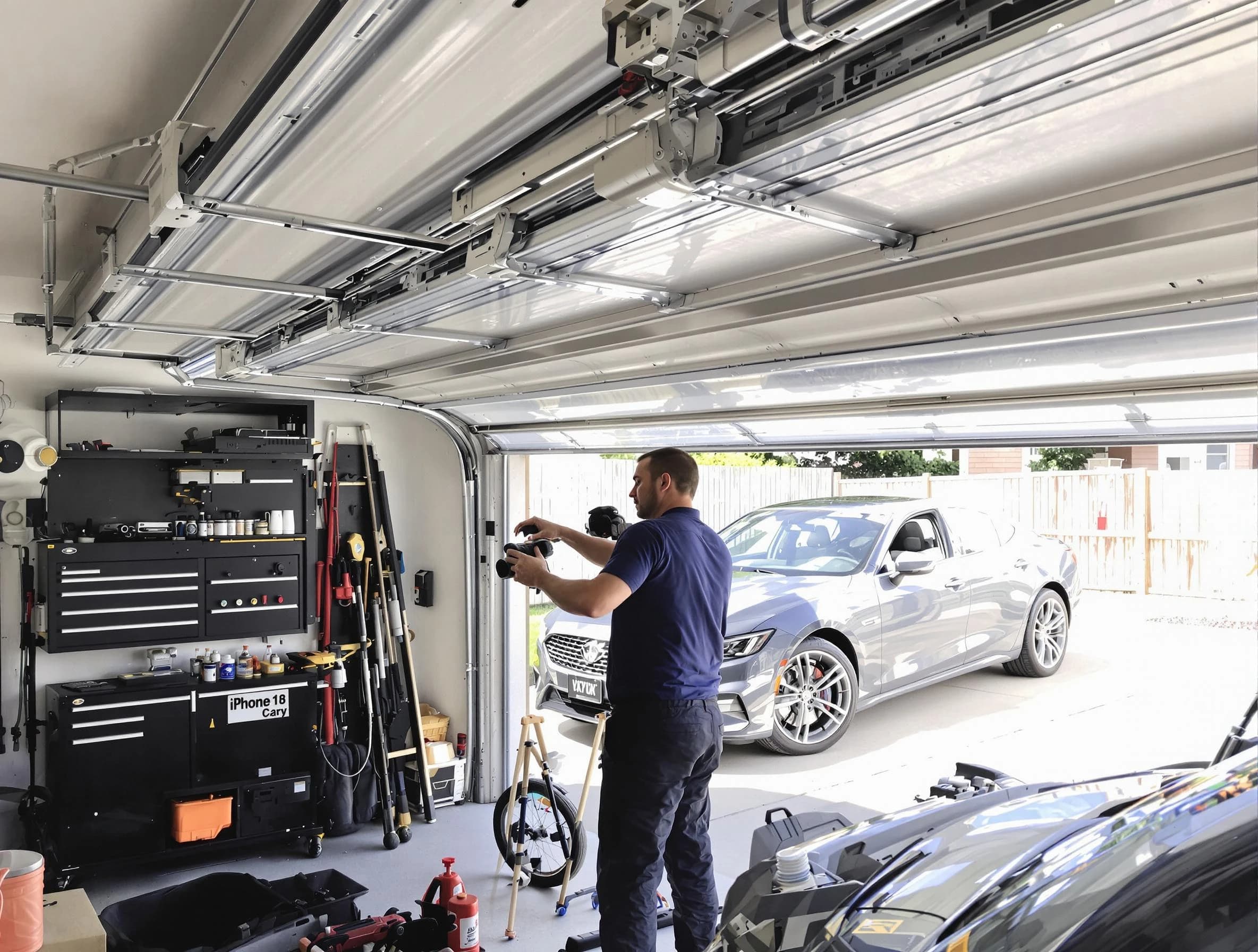 West Mifflin Garage Door Repair technician fixing noisy garage door in West Mifflin