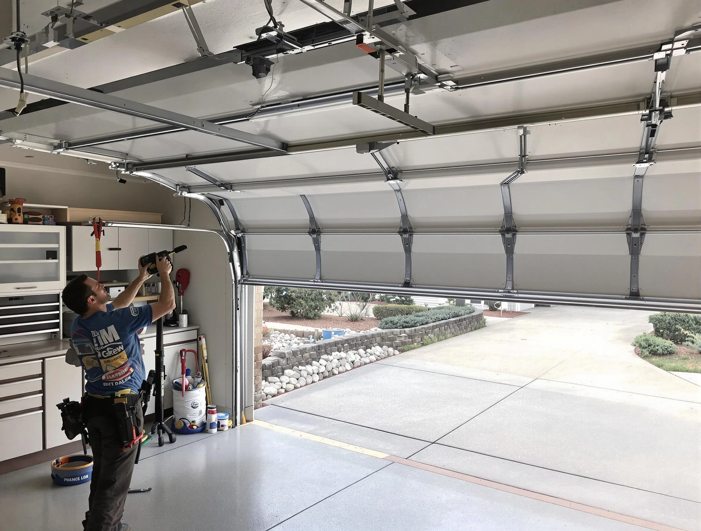 Garage door track repair service by West Mifflin Garage Door Repair in West Mifflin